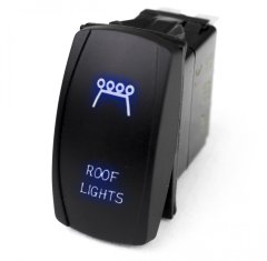 LED Rocker Switch w/ Blue LED Radiance Roof Lights Race Sport Lighting