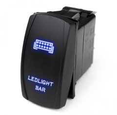 LED Rocker Switch w/ Blue LED Radiance LED Light Bar Race Sport Lighting