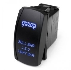 LED Rocker Switch w/ Blue LED Radiance Bull Bar LED Light Bar Race Sport Lighting