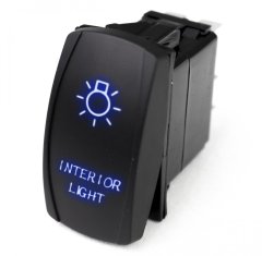 LED Rocker Switch w/ Blue LED Radiance Interior Lights Race Sport Lighting