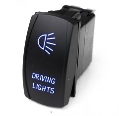 LED Rocker Switch w/ Blue LED Radiance Driving Lights Race Sport Lighting