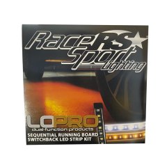 48 Inch Sidekick Sequential Running Board Switchback LED Strip Kit White-Amber LoPRO Race Sport Lighting