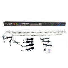 Adaptive RGB LED Aluminum Solid Underbody Kit with Key Card RGB Remote with Retail Box ColorADAPT Race Sport Lighting