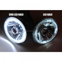 OCTANE LIGHTING 5-3/4 Smd White Led Halo 6000K Hid H4 Bulb Headlight Angel Ey...