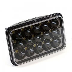 4X6" Black LED HID Light Bulbs Clear Sealed Beam Headlamp Headlight Single
