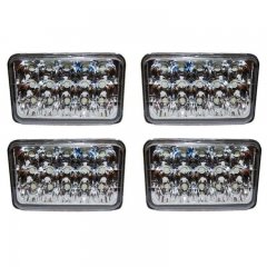 4X6" LED HID Light Bulbs Crystal Clear Sealed Beam Headlamp Headlight Set