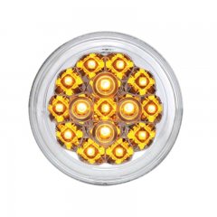 15 LED 2 3/8" Harley Turn Signal - Amber LED/Clear Lens | Motorcycle Products