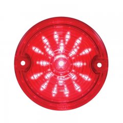 21 LED 3 1/4" Harley Signal Light w/ 1156 Plug - Red LED/Red Lens | Motorcycle Products