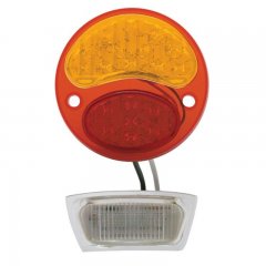 1928-31 Ford LED Tail Light - Amber/Red/Clear Lens 6V | LED / Incandescent Replacement Lens