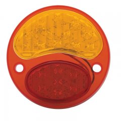 1928-31 Ford LED Tail Light - Amber/Red Lens 6V | LED / Incandescent Replacement Lens