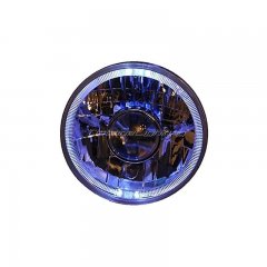 7 And Halogen Motorcycle White Led Halo Ring Sw H4 Projector Headlight For: Harley