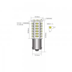 2 X 30 Smd Led BA15S1157 24V White Stop Light New