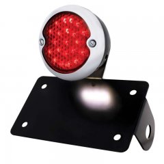 LED 1933 Ford Tail Light - Horizontal w/ Stainless Rim/Black Housing | Motorcycle Products