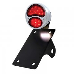 LED 1928 Ford Model "A" Tail Light - Vertical w/ Stainless Rim/Stainless Housing | Motorcycle Products