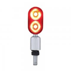2 High Power LED "Hyper Mini" Pedestal Light - Red LED/Clear Lens | Honda / Pedestal
