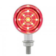 9 LED Dual Function Mini Bullet Light - Red LED/Red Lens | Honda / Pedestal