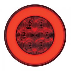 21 LED 4" Stop, Turn / Tail "GLO" Light - Red LED/Red Lens | Stop / Turn