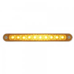 10 LED 6 1/2" Turn Signal Light Bar w/ Bezel - Amber LED/Amber Lens | Turn Signal Lights