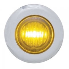 3 LED Mini Dual Function Clearance/Marker Light w/ Bezel - Amber LED/Amber Lens | Clearance Marker Lights