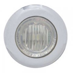 3 LED Mini Dual Function Clearance/Marker Light w/ Bezel - Amber LED/Clear Lens | Clearance Marker Lights