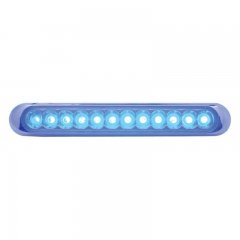 12 LED 6 1/4" Auxiliary Strip Light - Blue | Auxiliary / Utility Lights