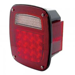 LED Universal Combination Light w/ Side Marker- 18 Red LED + 22 White LED | Stop / Turn