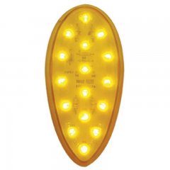 16 LED "Teardrop" Clearance/Marker Light - Amber LED/Amber Lens | Clearance Marker Lights