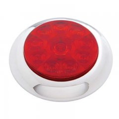 10 LED 4" Stop, Turn / Tail Light w/ Bezel - Red LED/Red Lens | Stop / Turn