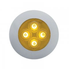 4 LED Dome Light - Amber LED/Clear Lens | Interior Lights