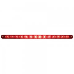 14 LED 12" Stop, Turn / Tail Light Bar - Red LED/Red Lens | Stop / Turn