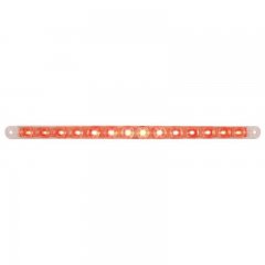 14 LED 12" Stop, Turn / Tail Light Bar - Red LED/Clear Lens | Stop / Turn