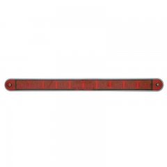 10 LED 9" Stop, Turn / Tail Light Bar w/ Bezel - Red LED/Red Lens | Stop / Turn