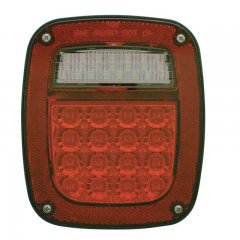 LED Reflector Universal Combination Light - 16 Red LED / 22 White LED | Stop / Turn