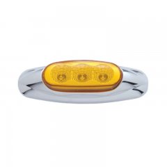 3 LED Reflector Clearance/Marker Light - Amber LED/Amber Lens | Clearance Marker Lights