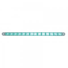 14 LED 12" Auxiliary Strip Light - Green LED/Clear Lens | Auxiliary / Utility Lights