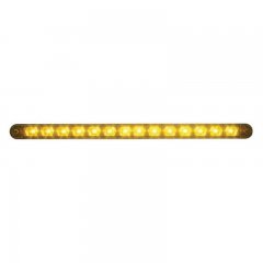 14 LED 12" Turn Signal Light Bar w/ Bezel - Amber LED/Amber Lens | Turn Signal Lights