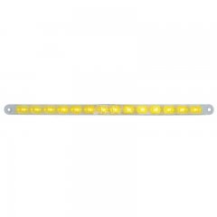 14 LED 12" Auxiliary Strip Light - Amber LED/Chrome Lens | Auxiliary / Utility Lights