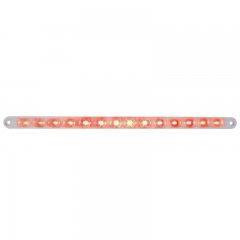 14 LED 12" Auxiliary Strip Light - Red LED/Chrome Lens | Auxiliary / Utility Lights