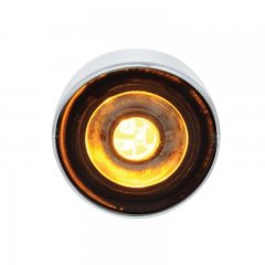 3 High Power LED 1" Clearance/Marker Light with Visor - Amber LED /Clear Lens | Fog Lights