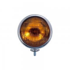 UPI C364007 Chrome Vintage Amber Fog Light 12V