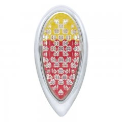 1938-39 Red/Amber Tail Light - Flush Mount - Clear Lens | LED / Incandescent Replacement Lens