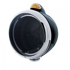 Black "GUIDE" Headlight - No Bulb w/ Dual Function Amber LED/Amber Lens | Headlight - Complete Kits