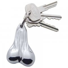 2 1/2" Small Ball Novelty Key Chain - Chrome | Key Chains