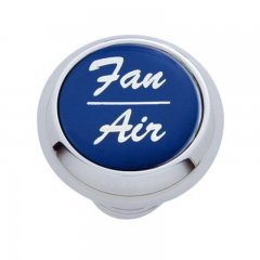 Small Deluxe Dash Knob w/ "Fan/Air" Blue Glossy Sticker | Dash Knobs / Screws