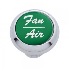 Small Deluxe Dash Knob w/ "Fan/Air" Green Glossy Sticker | Dash Knobs / Screws