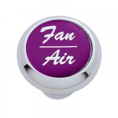 Small Deluxe Dash Knob w/ "Fan/Air" Purple Glossy Sticker | Dash Knobs / Screws