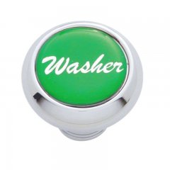 Small Deluxe Dash Knob w/ "Washer" Green Glossy Sticker | Dash Knobs / Screws