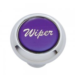 Small Deluxe Dash Knob w/ "Wiper" Purple Glossy Sticker | Dash Knobs / Screws