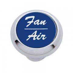 Small Deluxe Dash Knob w/ "Fan/Air" Blue Aluminum Sticker | Dash Knobs / Screws