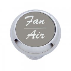 Small Deluxe Dash Knobw/ "Fan/Air" Silver Aluminum Sticker | Dash Knobs / Screws